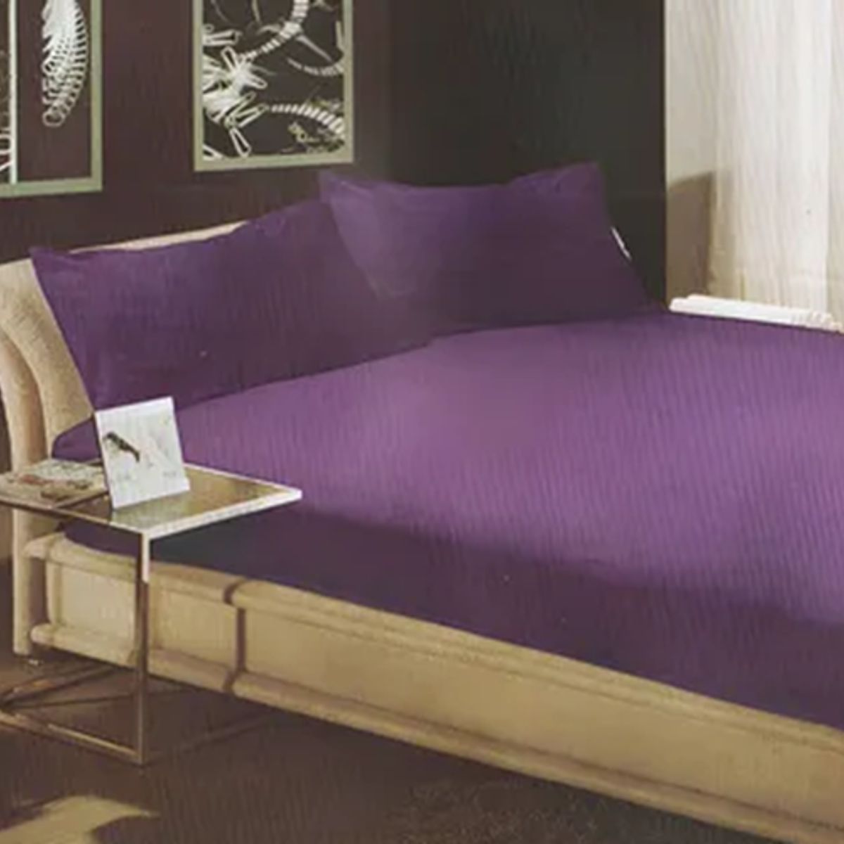 GENERICO - Sabana polar 2 plazas diseño liso color morado