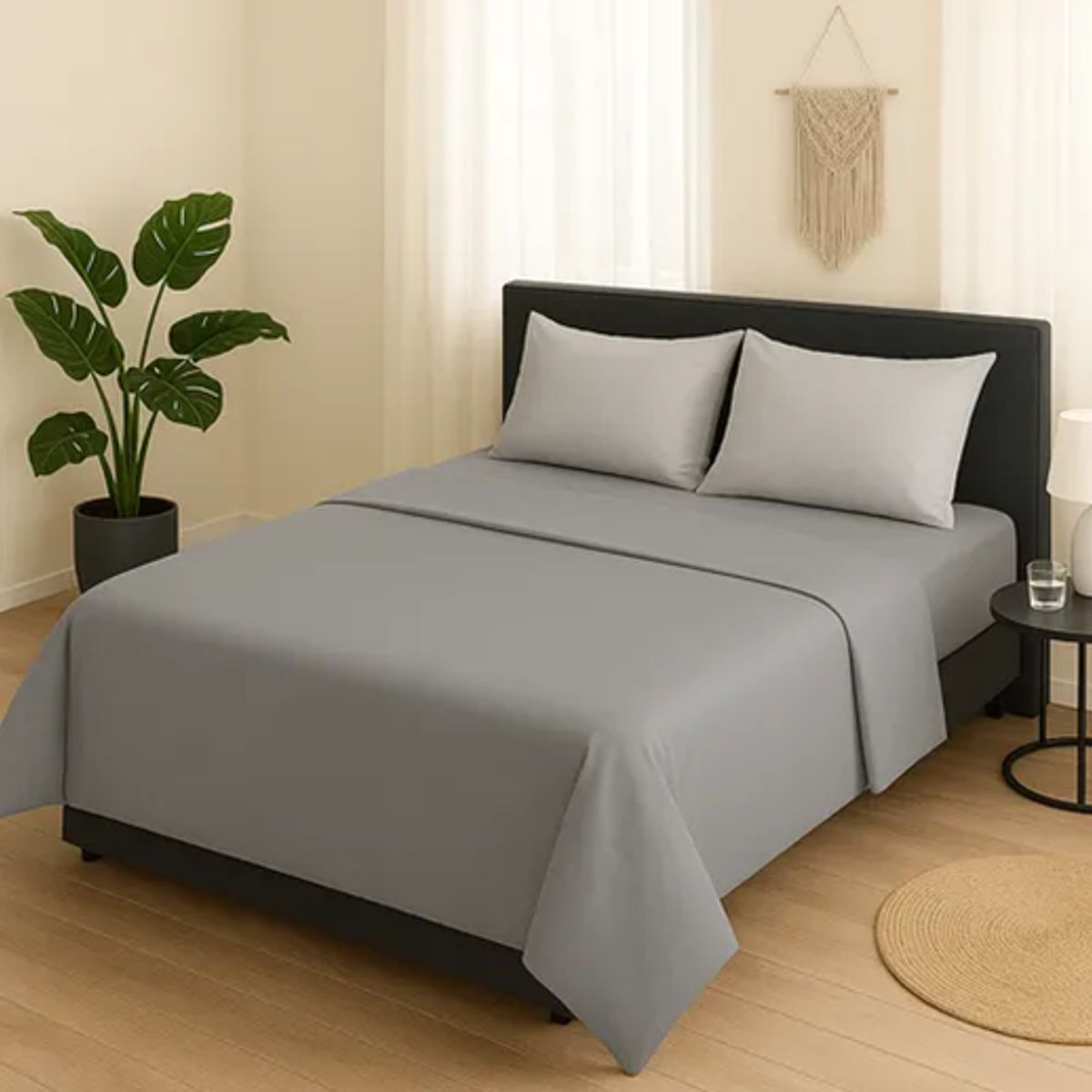 GENERICO - Sabanas hotel irish home microfibra super king color gris