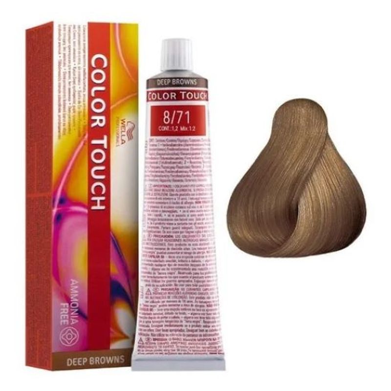 WELLA - Tinte Wella Color Touch 8.71 Rubio Claro Marron Cendre 60ml