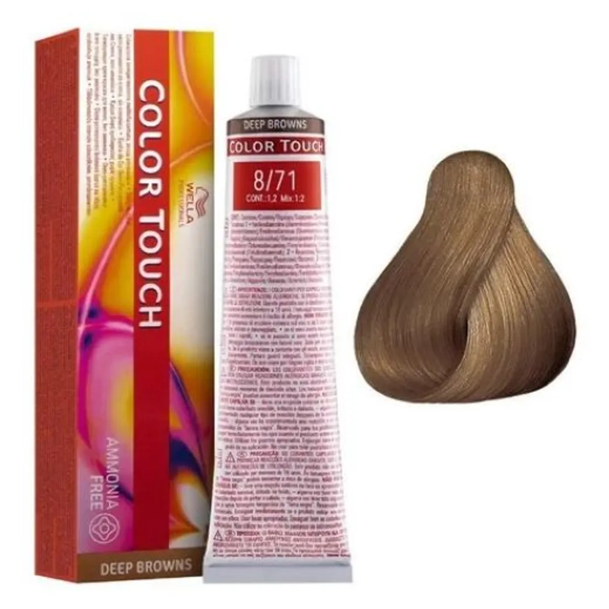 WELLA - Tinte Wella Color Touch 8.71 Rubio Claro Marron Cendre 60ml