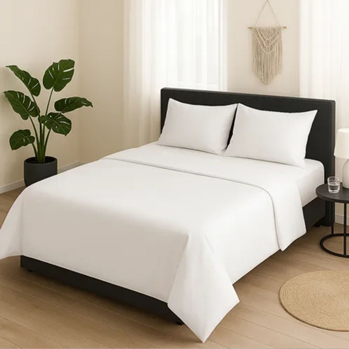 GENERICO - Sabanas hotel irish home microfibra super king color blanco