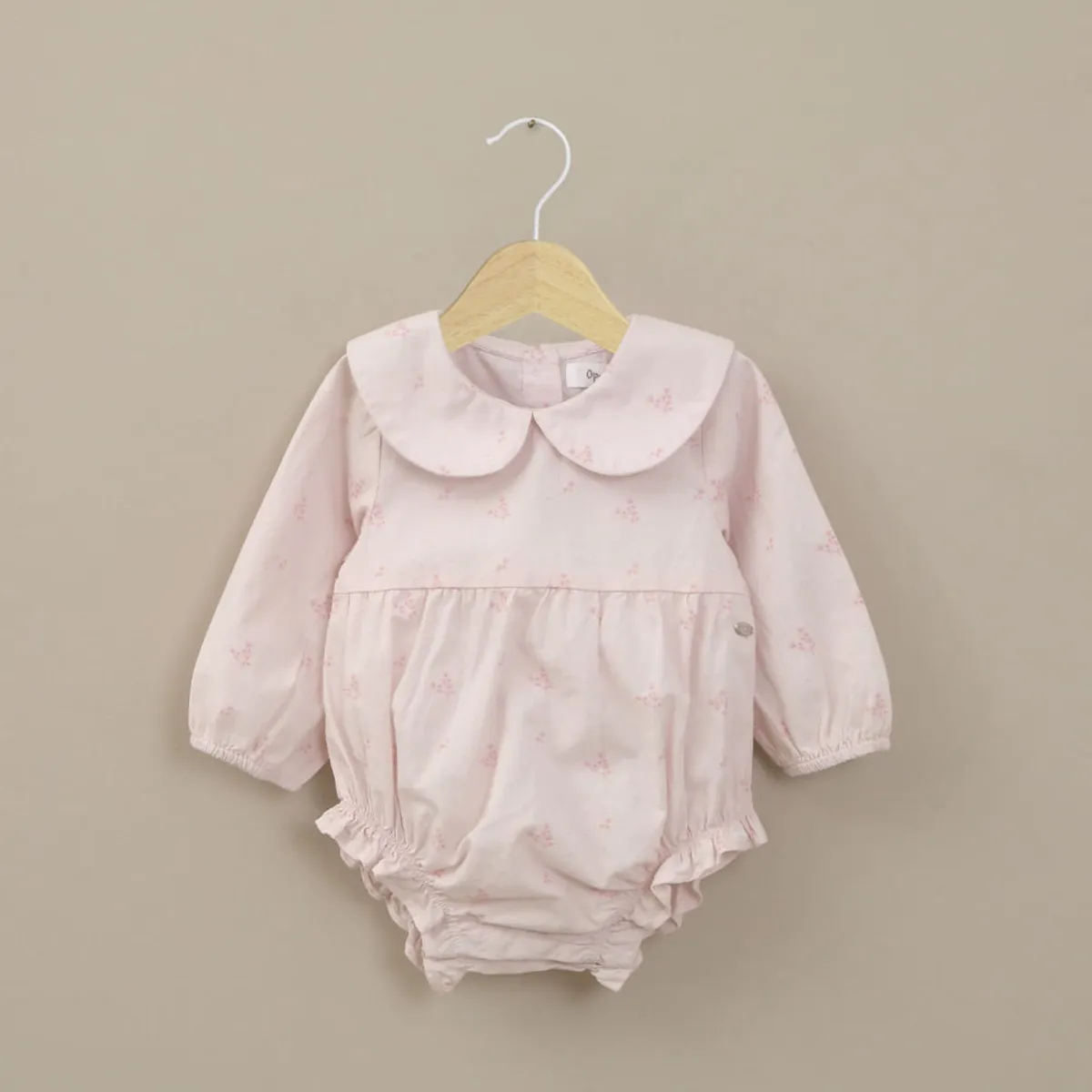 OPALINE - Bombacho manga larga rosado de bebé niña