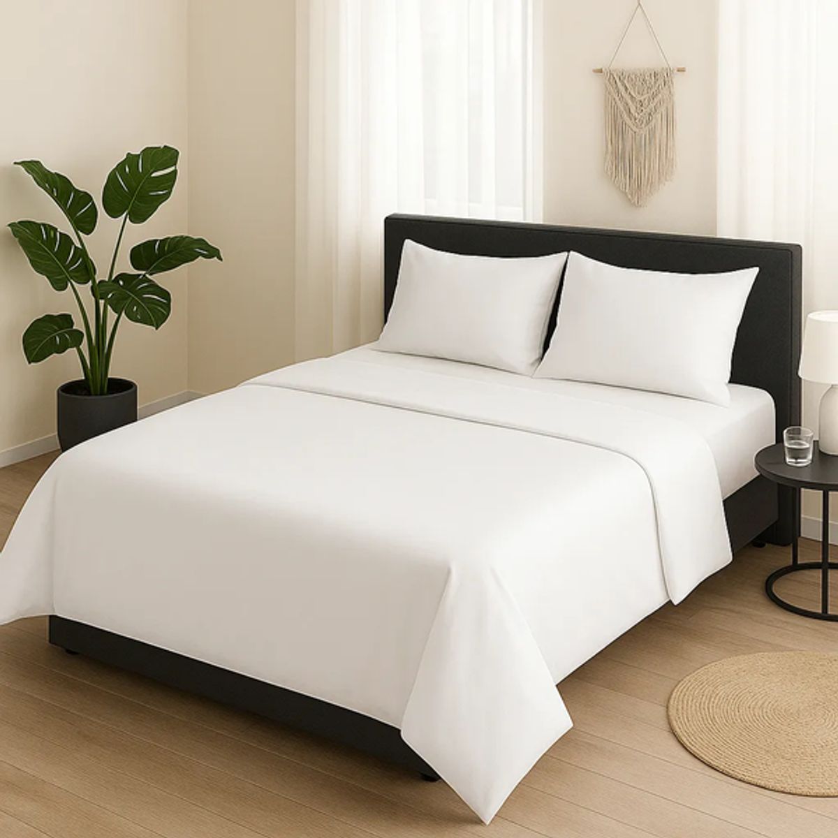 GENERICO - Sabanas hotel irish home microfibra 2 plazas color blanco