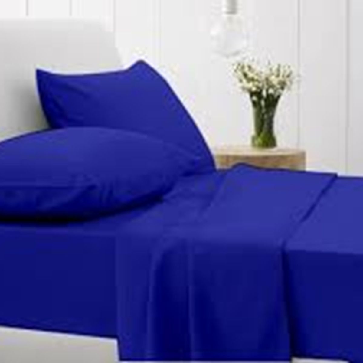 GENERICO - Juego sabanas unicolor 15 plaza color azul marino