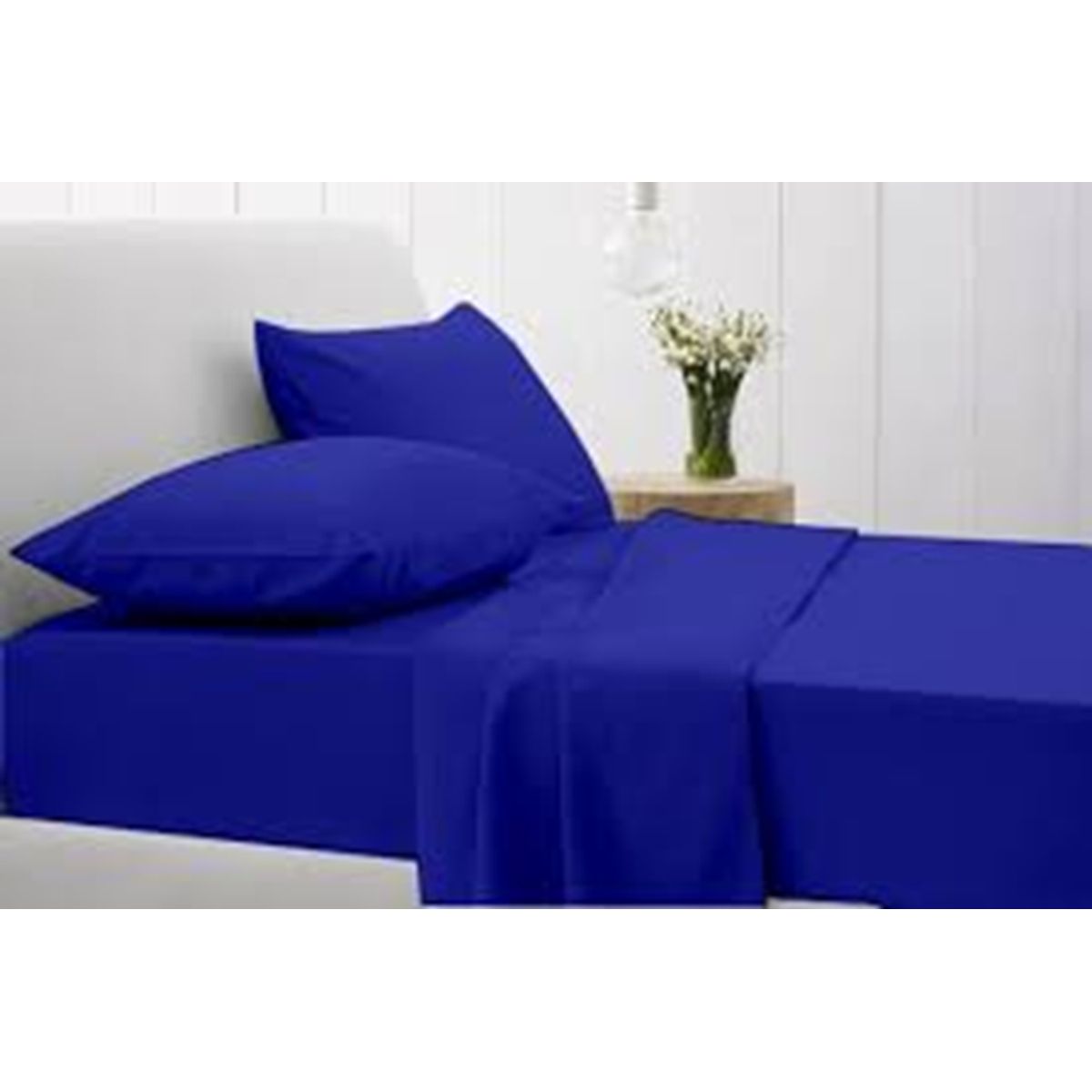 GENERICO - Juego sabanas unicolor 15 plaza color azul marino