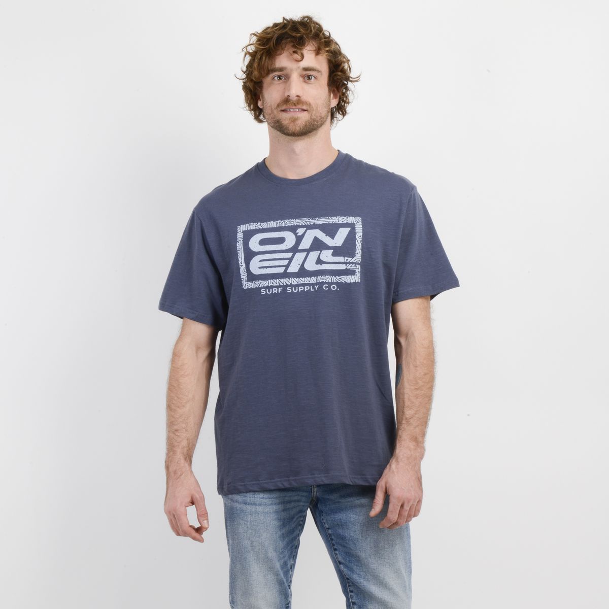 O'NEILL - POLERA MANGA CORTA RETRO SQUARE AZUL