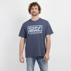 O'NEILL - POLERA MANGA CORTA RETRO SQUARE AZUL