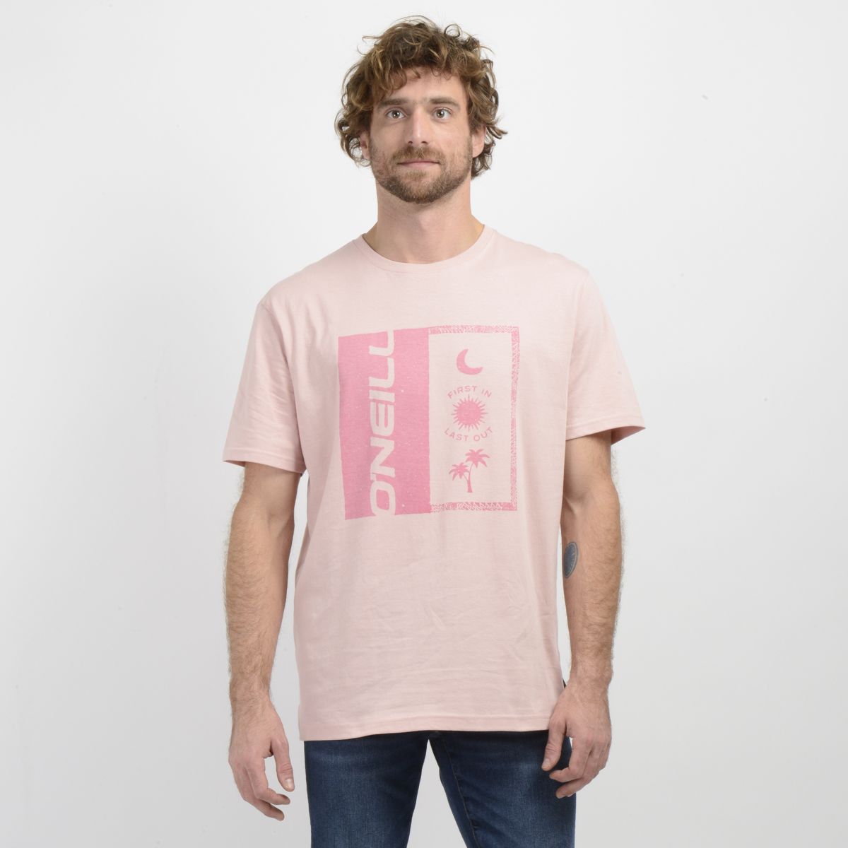 O'NEILL - POLERA MANGA CORTA ARCHES ROSADO