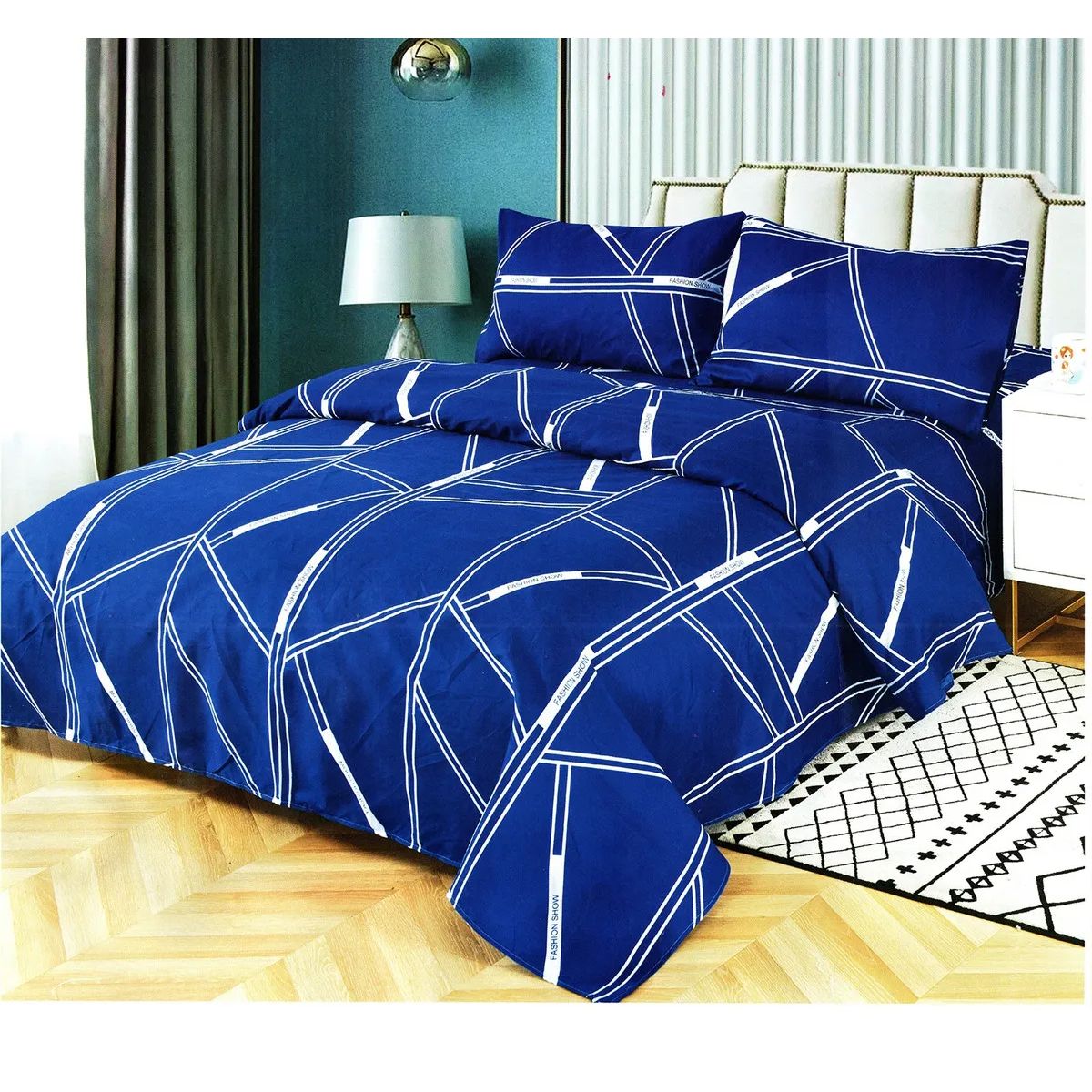 GENERICO - Juego sabana estampado algodon 15 plaza color 17