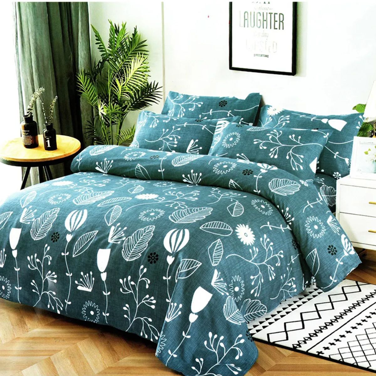 GENERICO - Juego sabana estampado algodon 15 plaza 3 pzas color 2