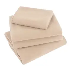 GENERICO - Sabanas polar lisas color beige