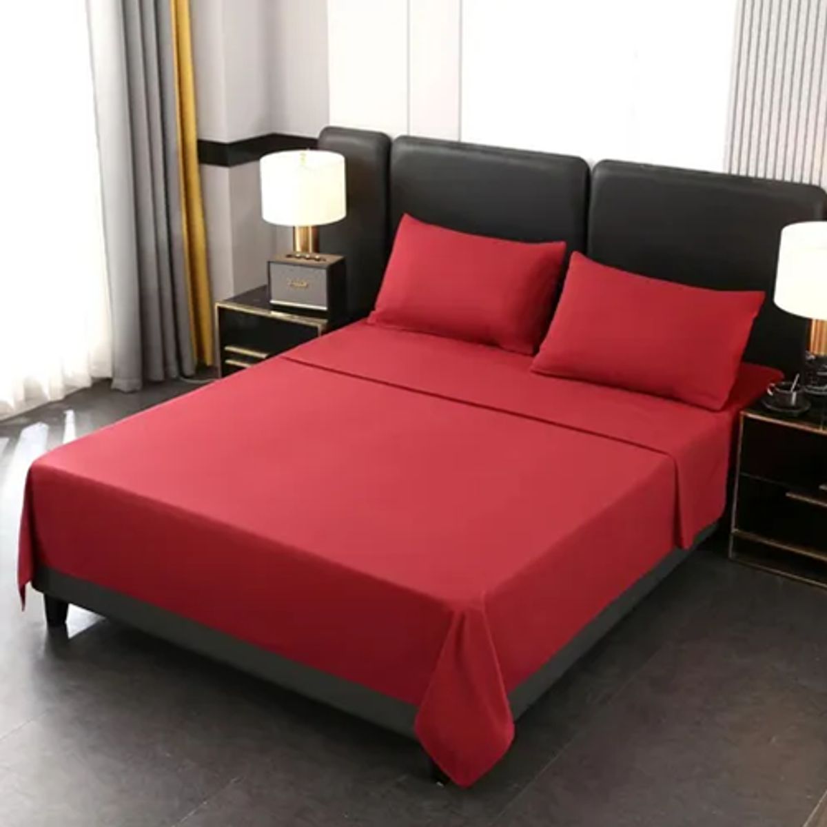 GENERICO - Juego sabana 200 hilos 15 plaza 3 piezas varios colores