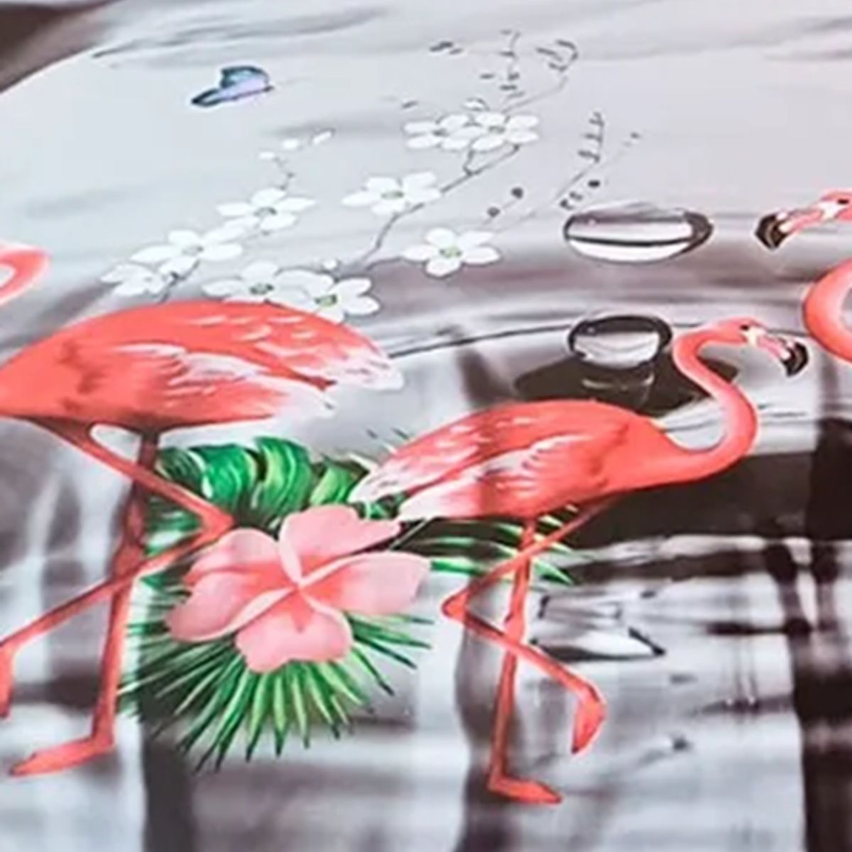 GENERICO - Juego sabana 144 hilos 15 plaza color gris flamenco