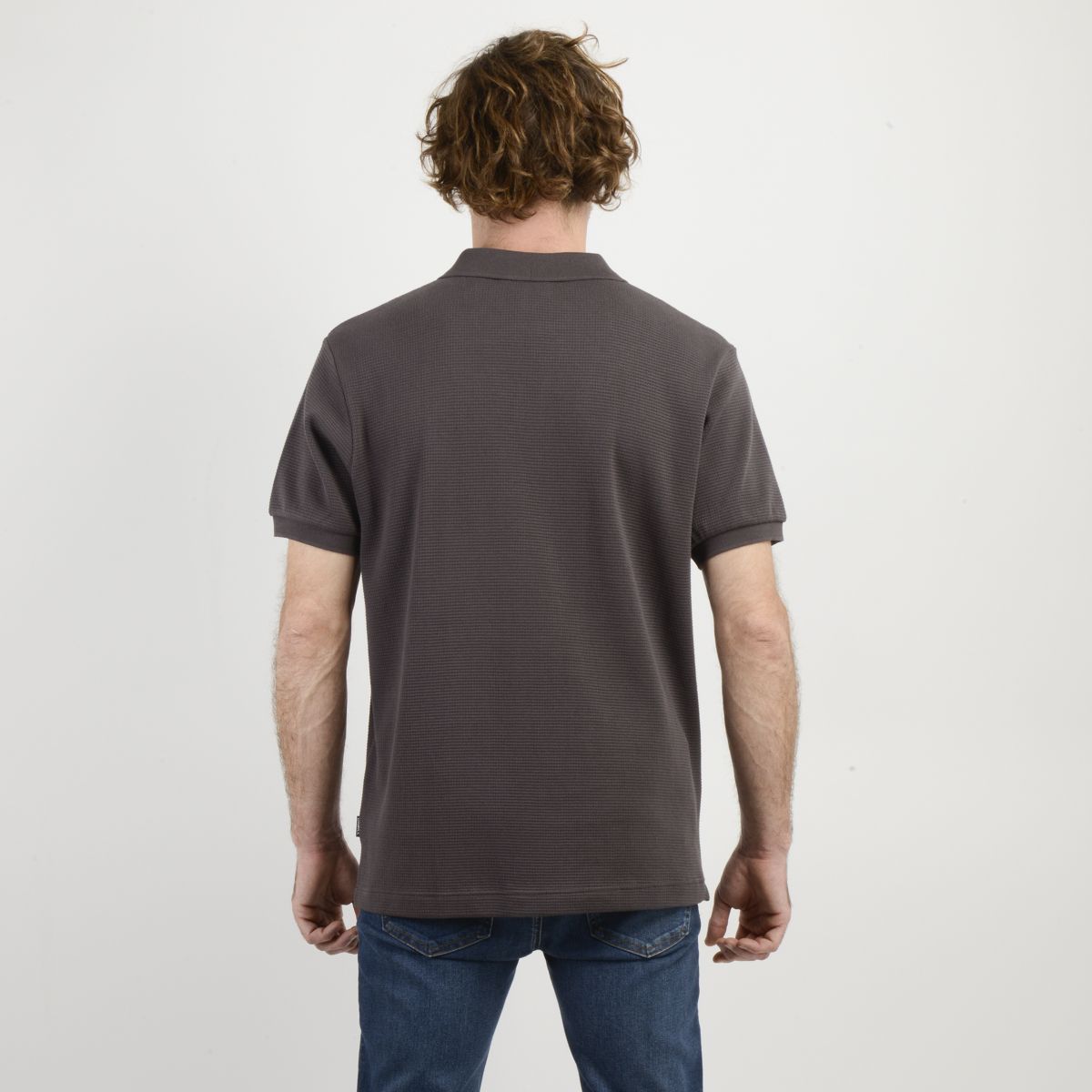 O'NEILL - POLERA TEJIDA MANGA CORTA RIVERA GRIS OSCURO