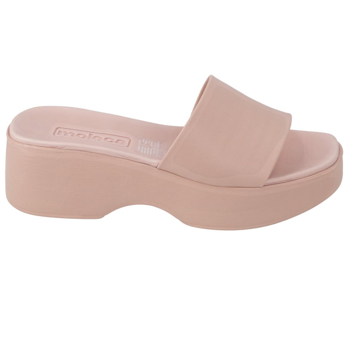 MOLECA - Sandalia Plataforma Mujer Moleca Eco Cuero Rosada