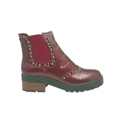 HERIEL - Botín Burdeos Tachas Mujer