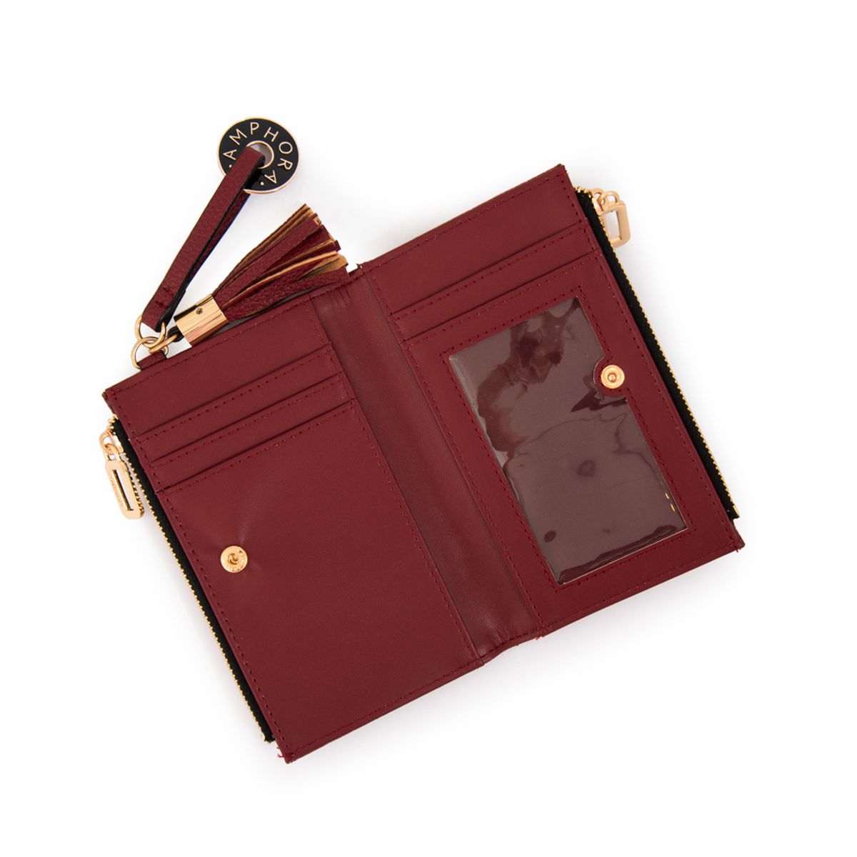 AMPHORA - Billetera etiopia pequeña rojo
