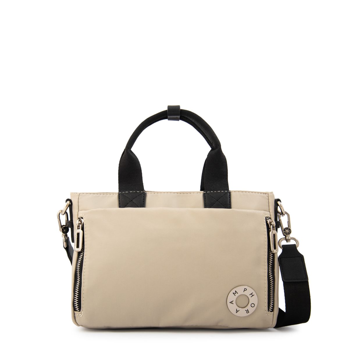 AMPHORA - Cartera bandolera donna mediana beige