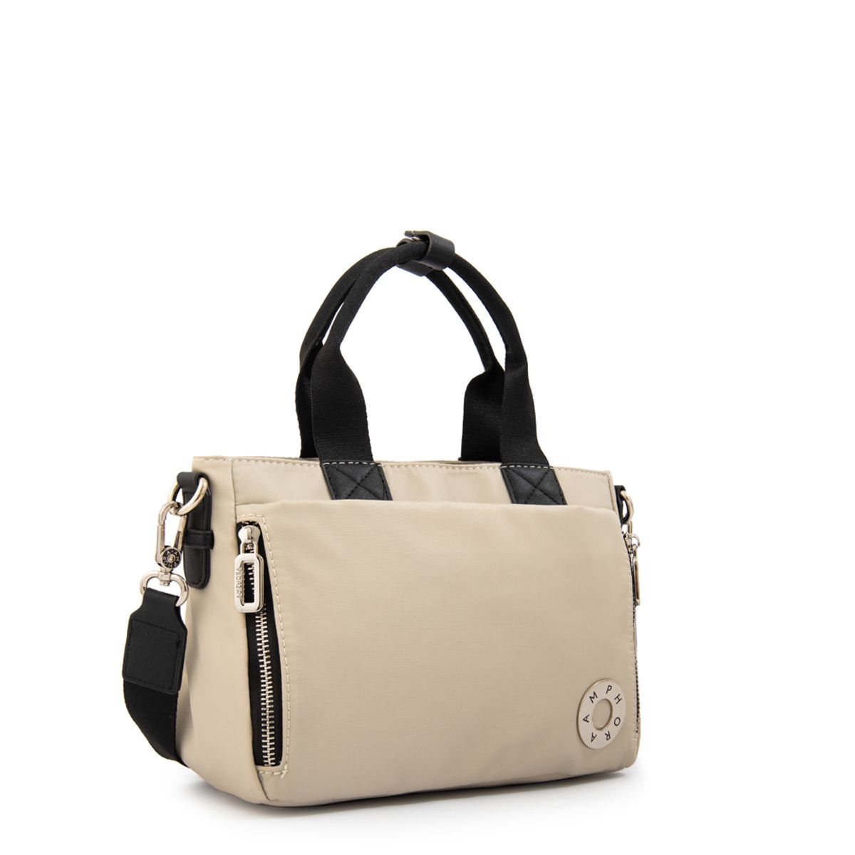 AMPHORA - Cartera bandolera donna mediana beige