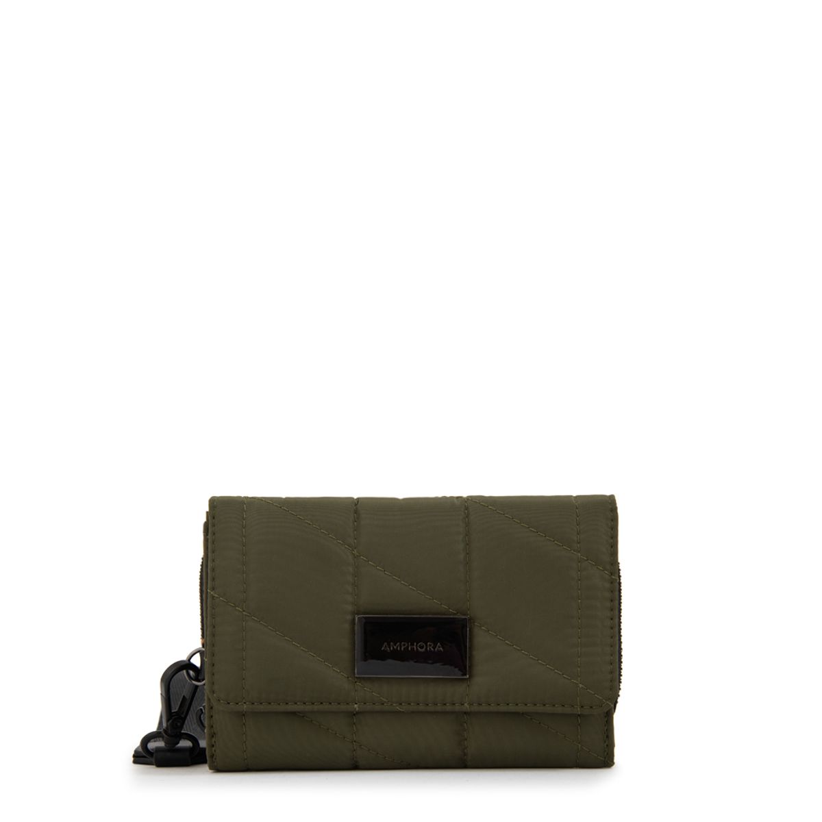 AMPHORA - Billetera lucia mediana verde oliva