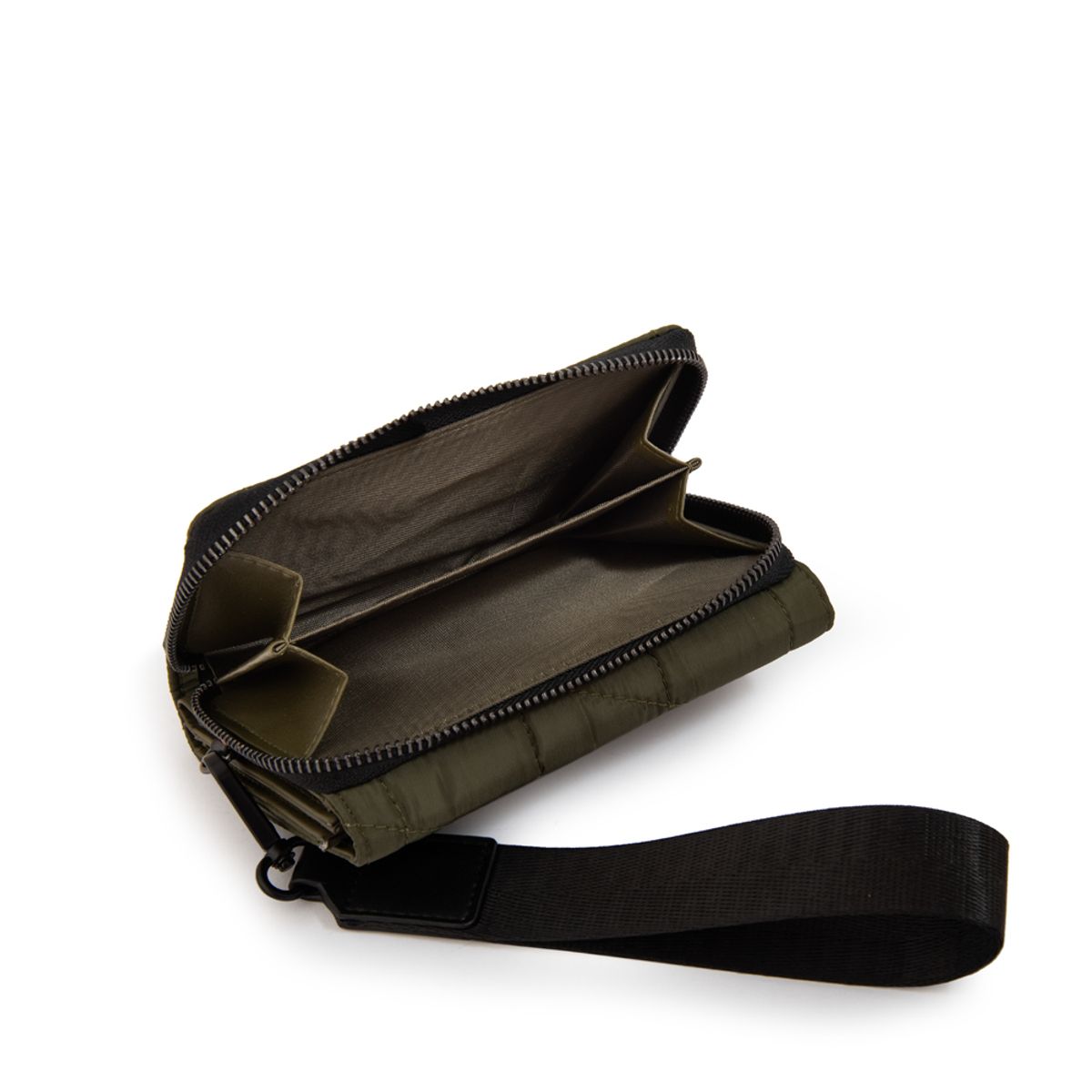 AMPHORA - Billetera lucia mediana verde oliva