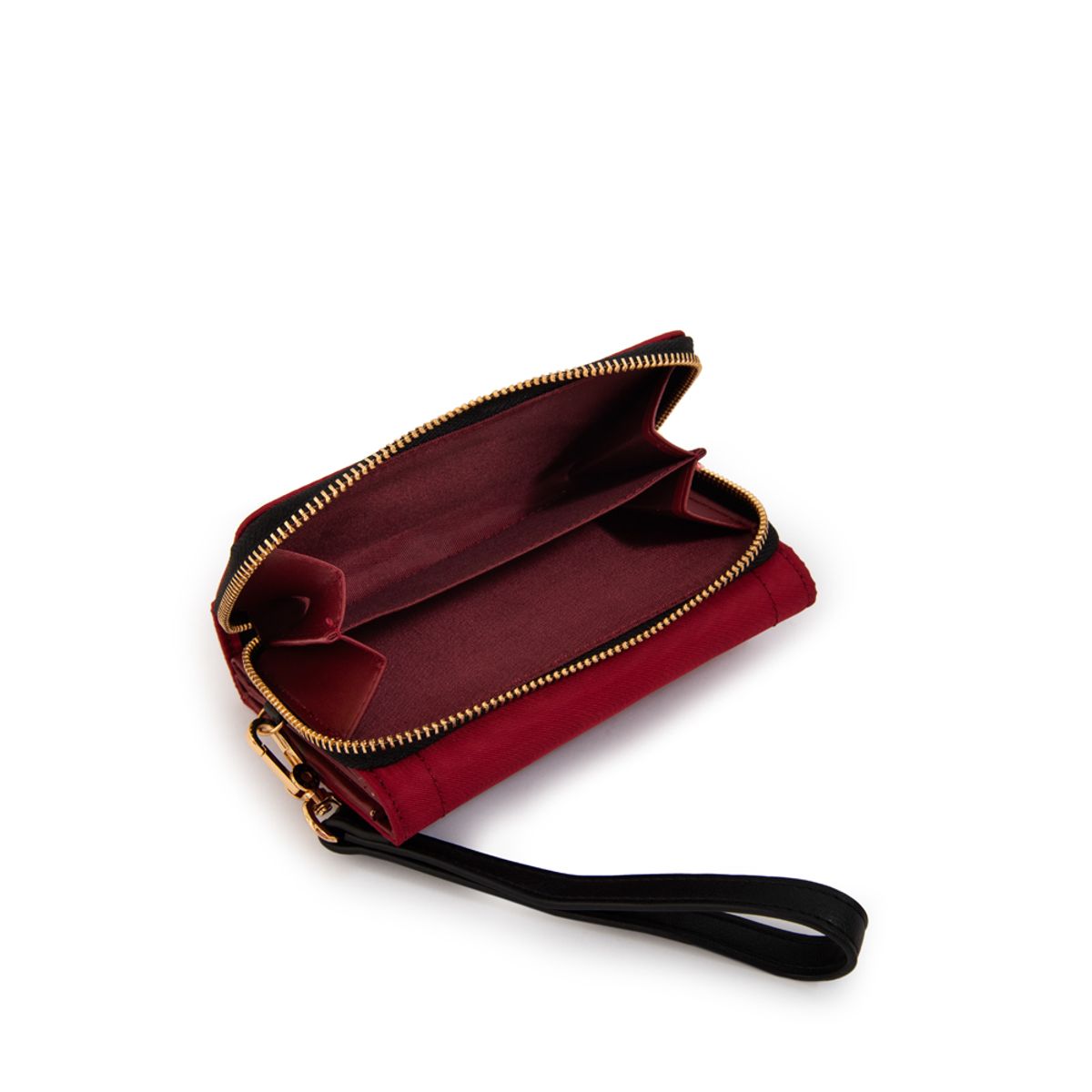AMPHORA - Billetera canada mediana rojo oscuro