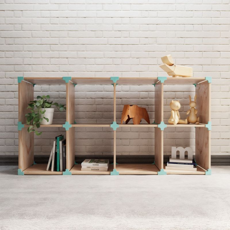 GENERICO - Cubo 2x4 de Madera Modular  Repisa Organizadora