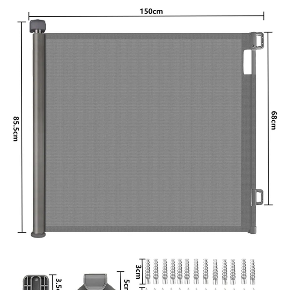 Reja seguridad escalera puerta bebe mascotas 150cm, marca GENERICO - Foto Principal