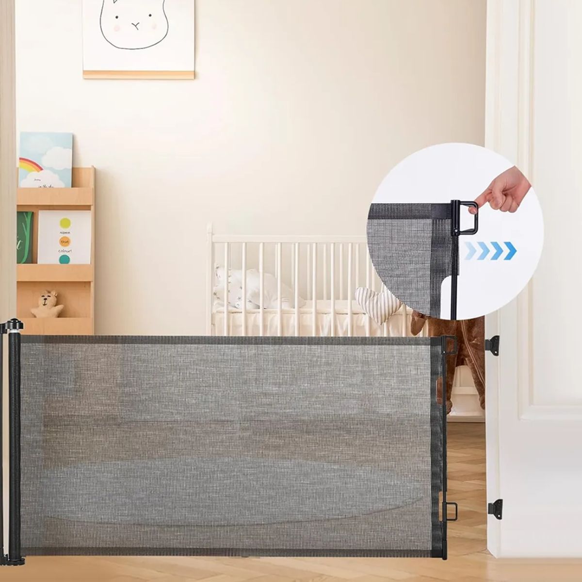 Reja seguridad retráctil bebe mascotas 150cm, marca GENERICO - Foto 2