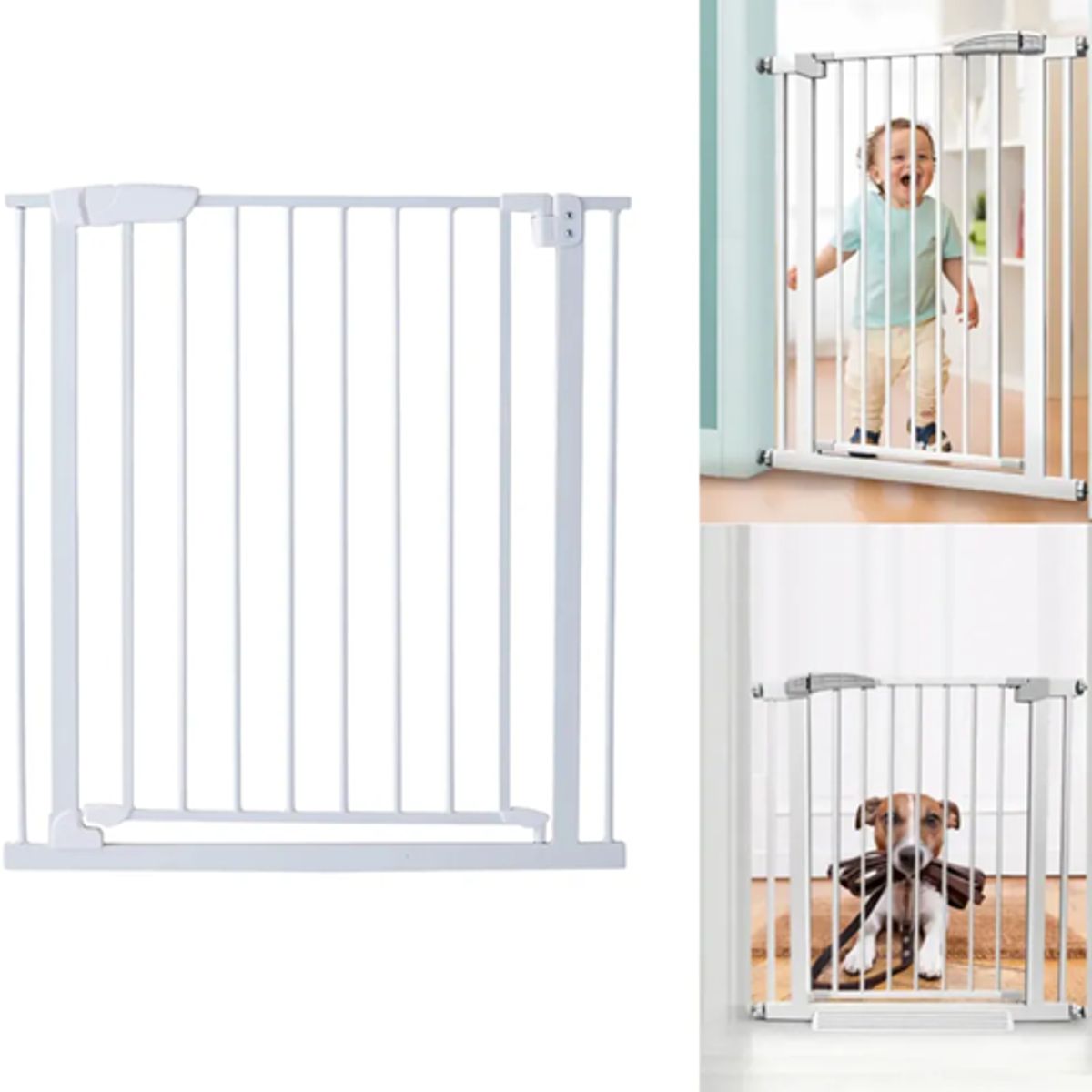 GENERICO - Puerta reja seguridad expandible bebe mascotas interior