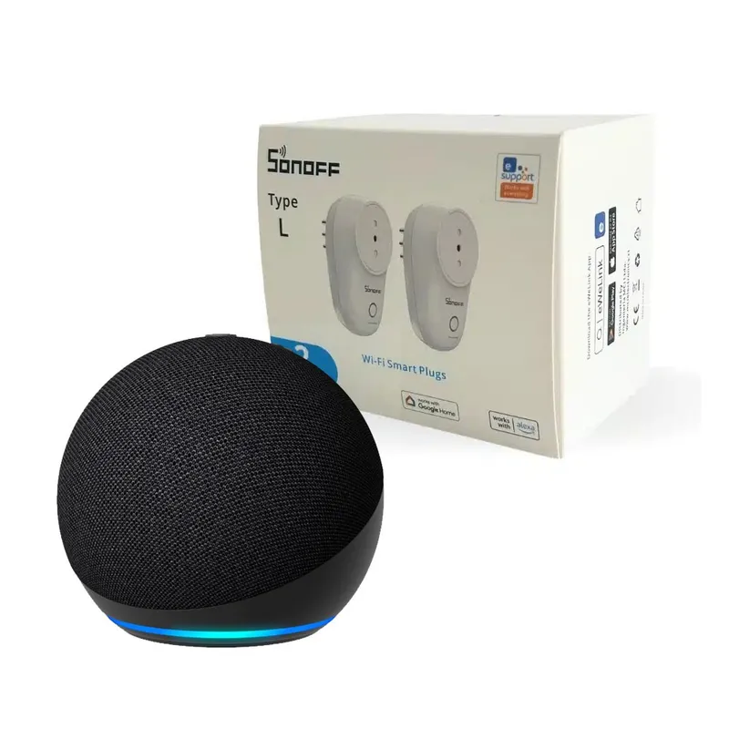 AMAZON - Kit Amazon Echo Dot 5 + Pack 2 Enchufes WiFi Sonoff S26