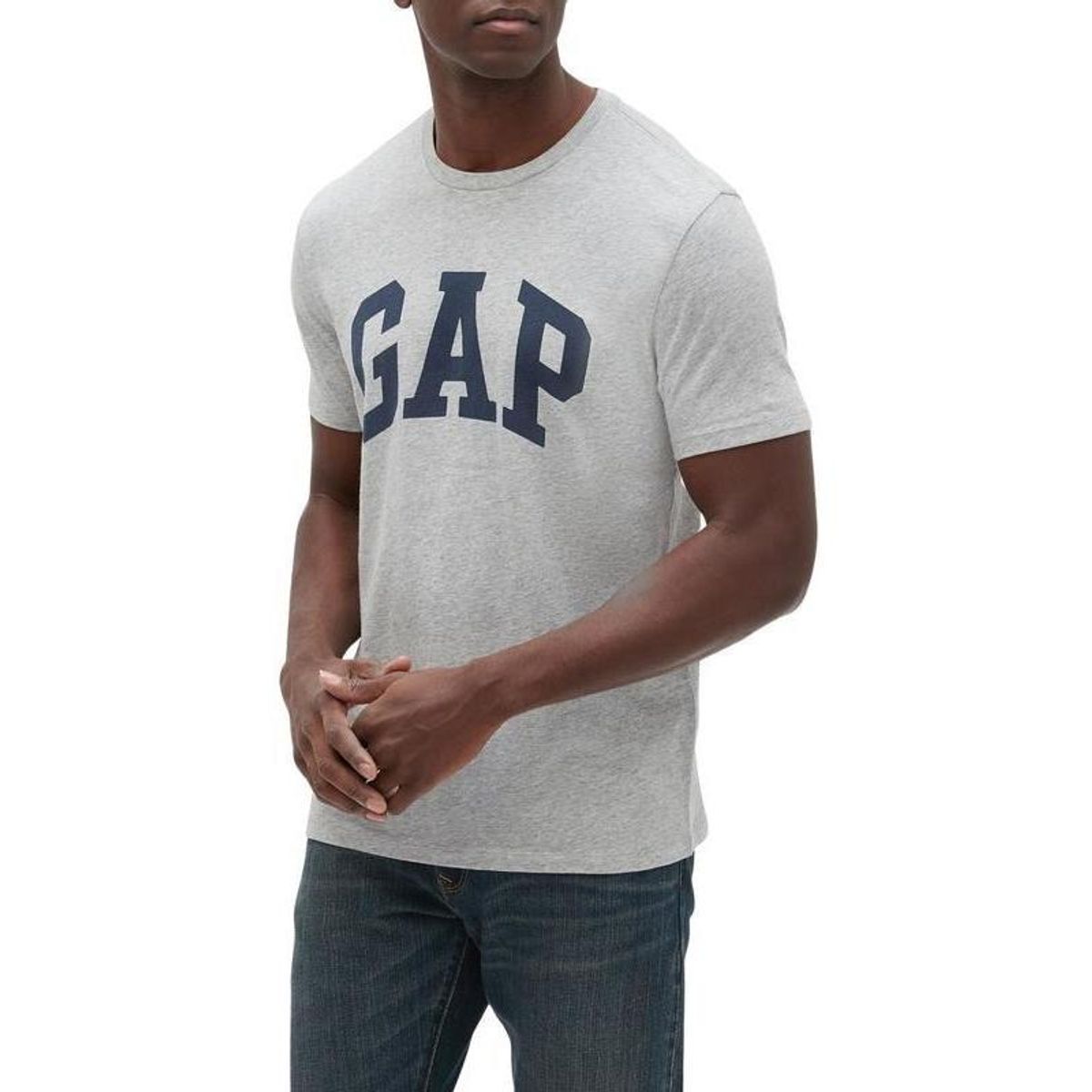 GAP - Polera Hombre Gap Logo Basico Gris