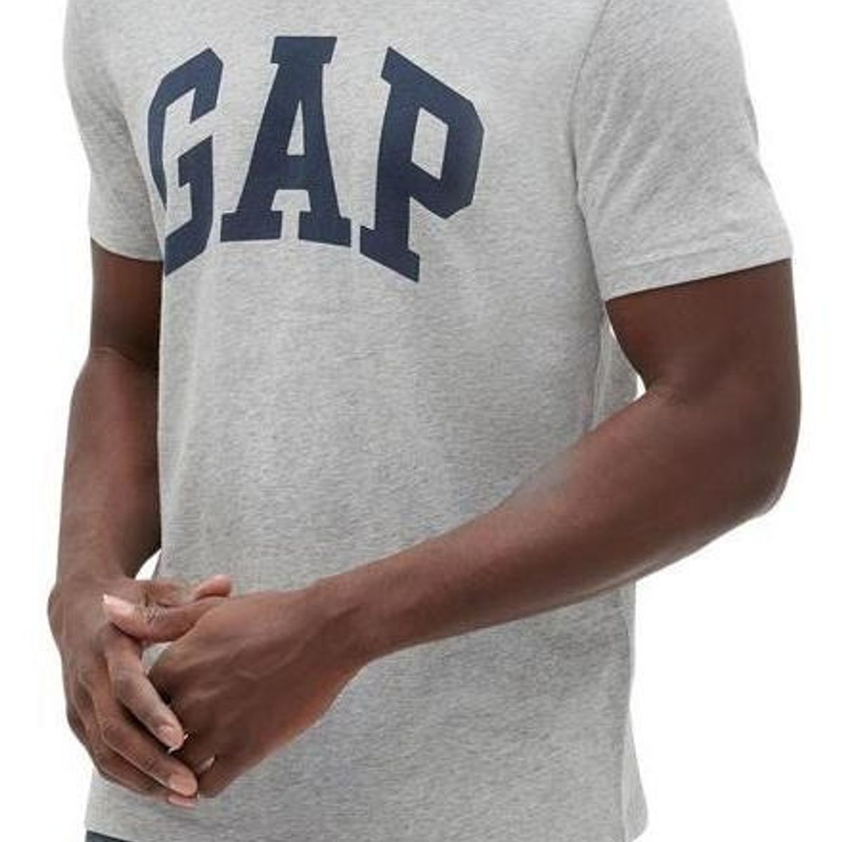 GAP - Polera Hombre Gap Logo Basico Gris