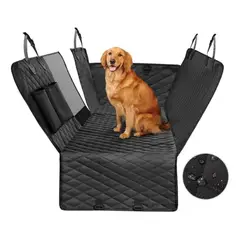 GENERICO - Funda para Perro para Asiento Trasero con Ventana de Malla