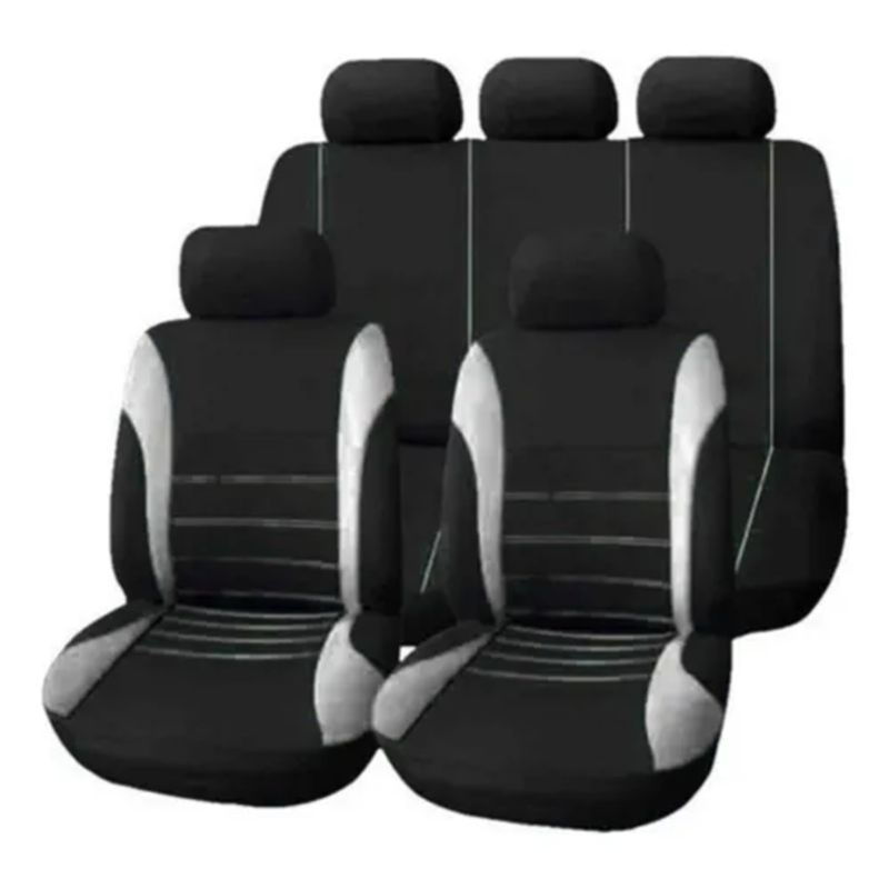 GENERICO - Set Fundas Cubre Asiento Diseño Costura 9 Piezas