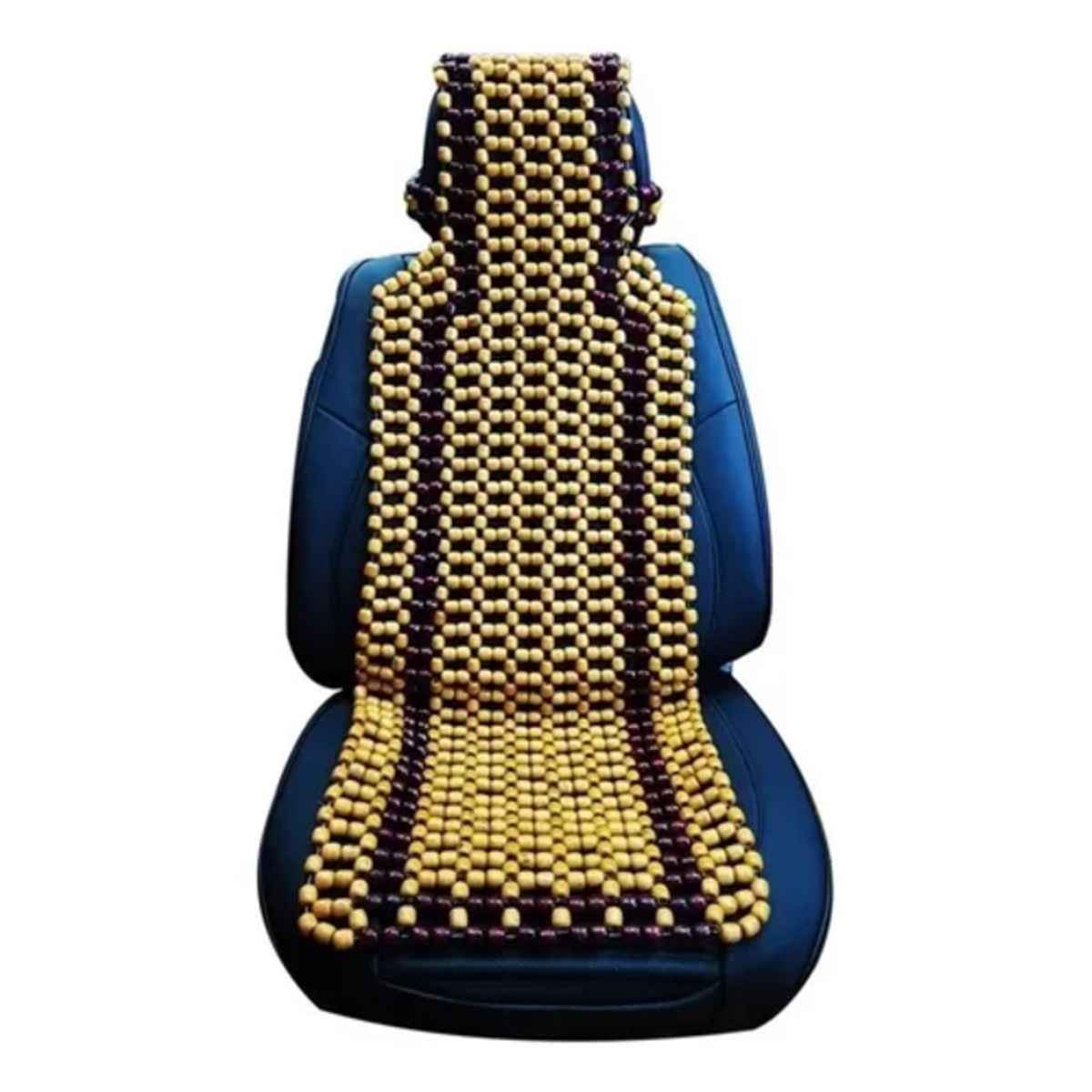 GENERICO - Cubre Asiento Respaldo Bolas Madera Bambú para Verano