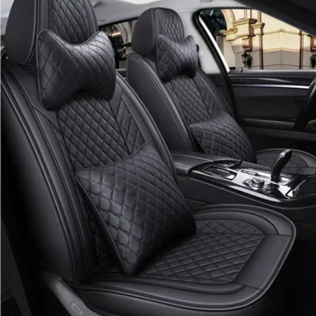 GENERICO - Kit Funda Cubre Asiento Cuero Auto Premium Luxury