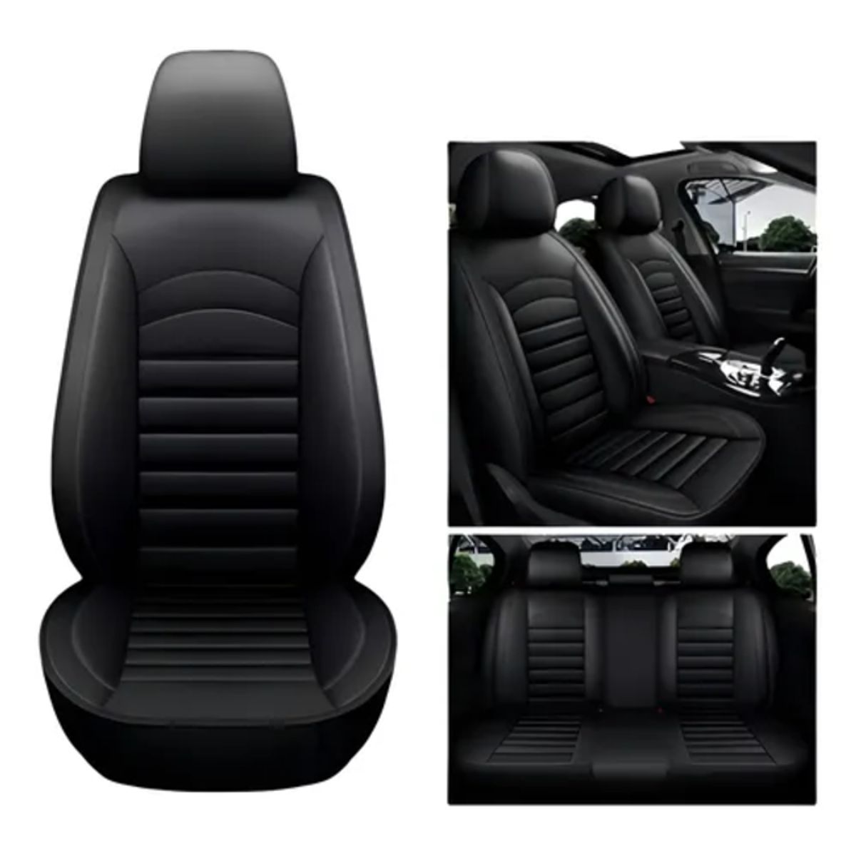 GENERICO - Kit Funda Cubre Asiento Auto Premium Luxury