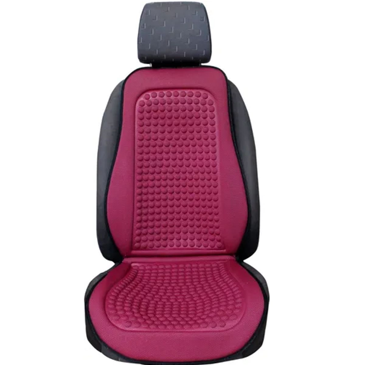 GENERICO - Respaldo Cubre Asiento Rojo Individual Ergonómico Masaje