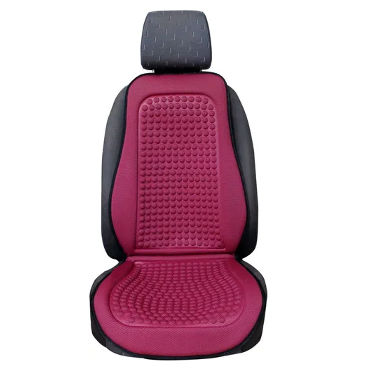 GENERICO - Respaldo Cubre Asiento Rojo Individual Ergonómico Masaje