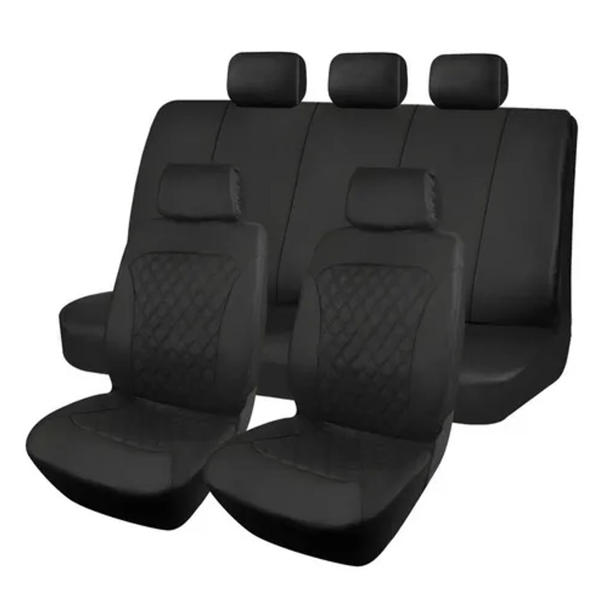 GENERICO - Funda Cubre Asiento Auto 9 Piezas Panal Eco Cuero Universal