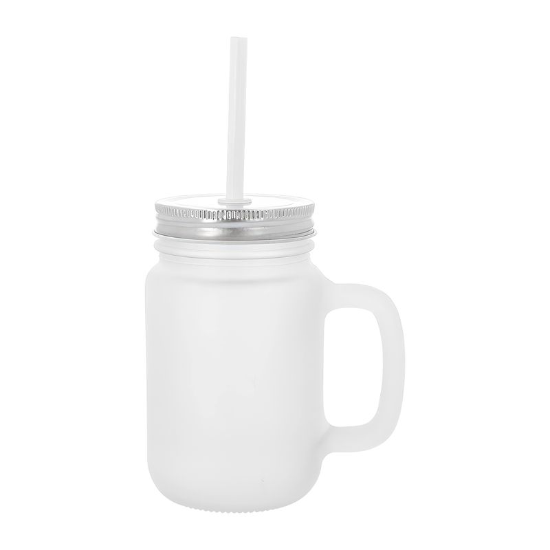 CURSOR - Jarro Shopero Mason Vidrio Con Bombilla 430ml Para Sublimar