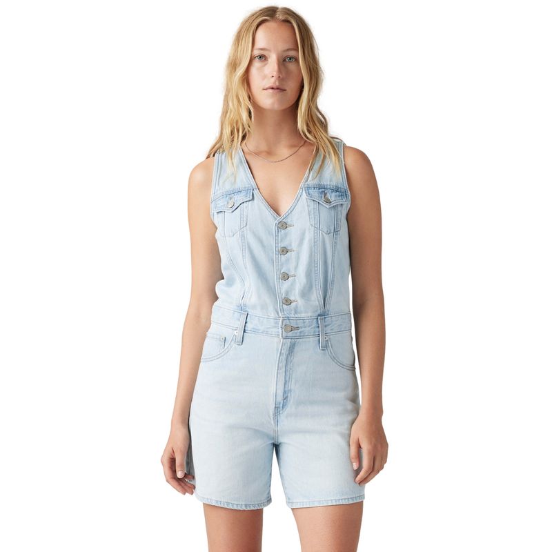 LEVIS - Enterito Mujer Vest Romper Celeste Levis