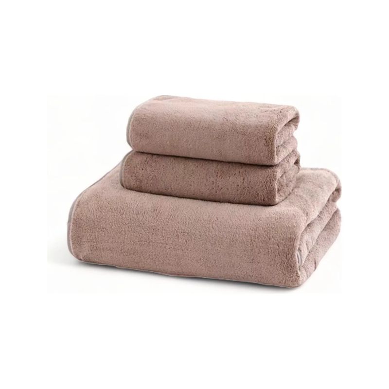 GENERICO - Toallas 50x90 cm Pack de 2 Color Rosa Palo