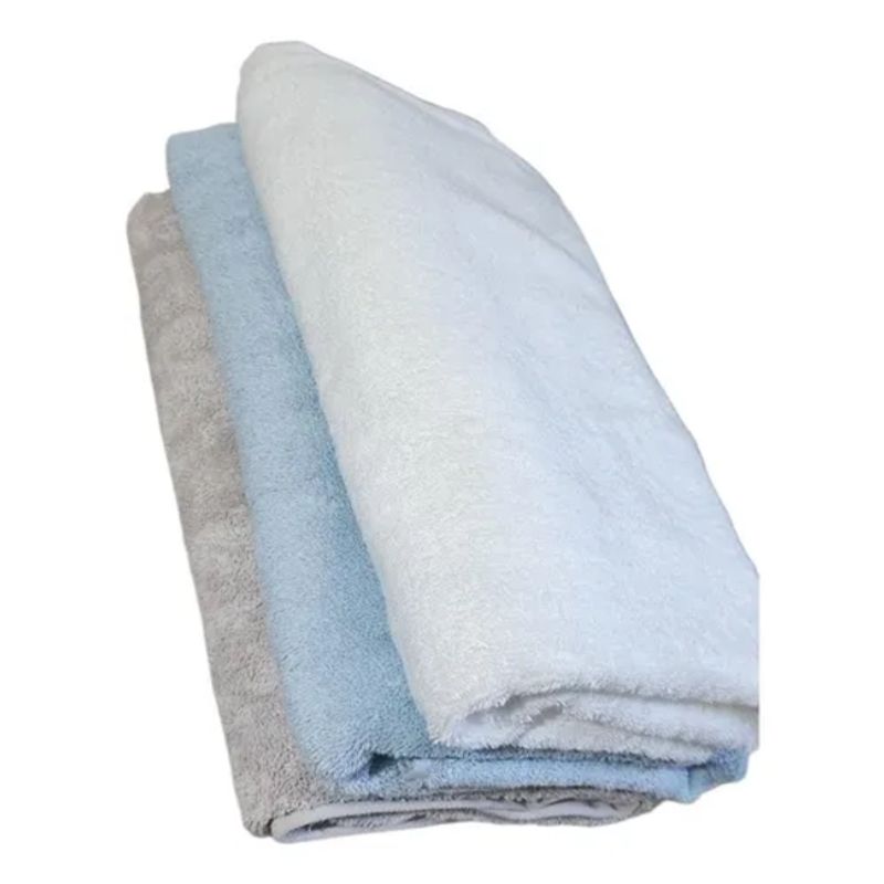 GENERICO - Pack 3 Toallas de Baño 100% Algodón 140x70 cm con Bordado