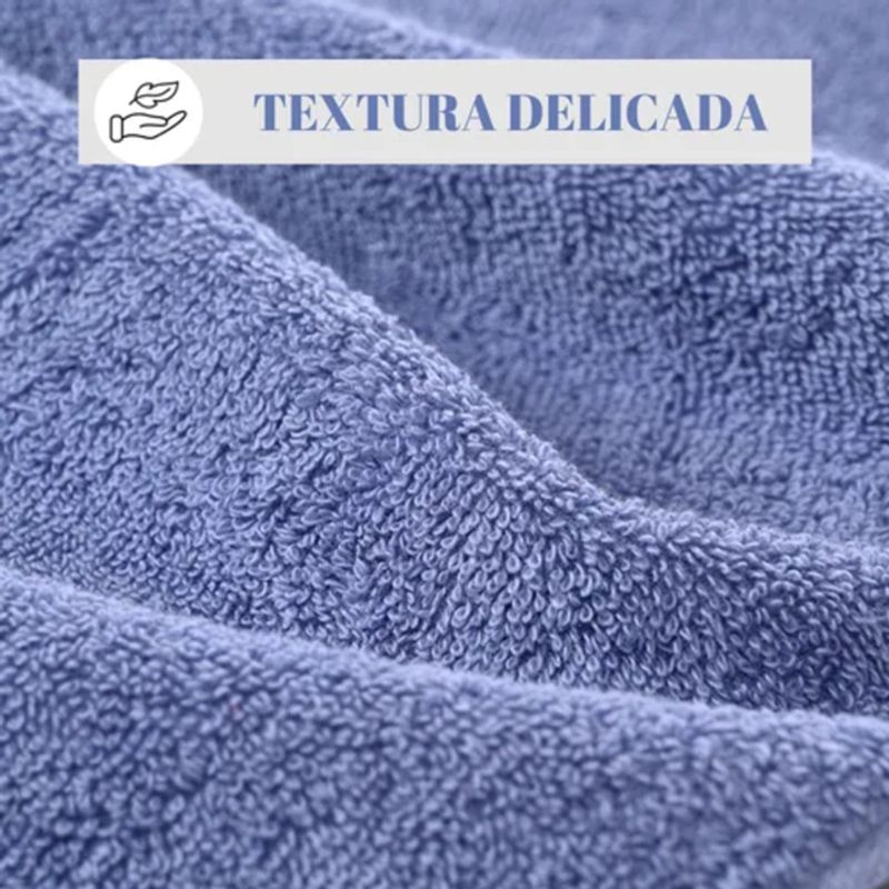GENERICO - Toalla de Baño Cuerpo 100% Algodón Azul Gruesa 480 g