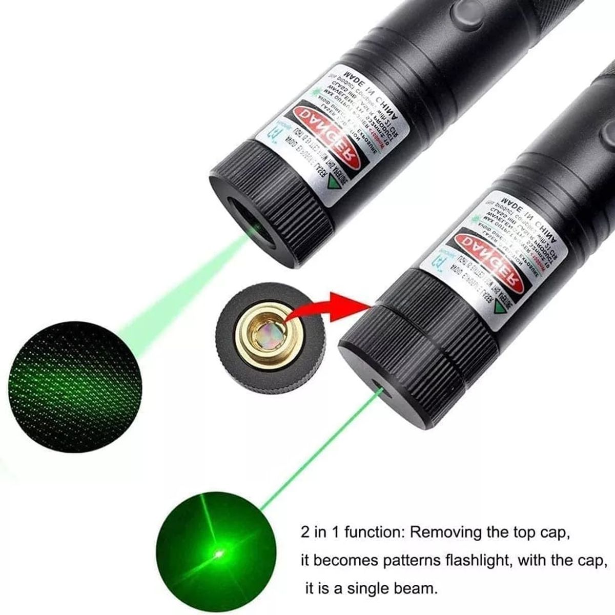 GENERICO - Puntero Láser Verde Astronómico Largo Alcance