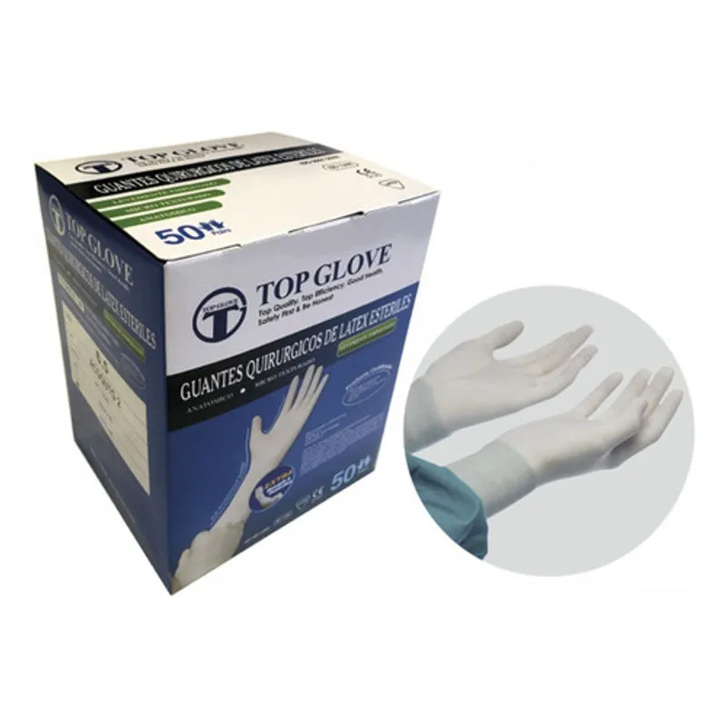GENERICO - Guantes Quirúrgicos de Latex Top Glove Talla 60