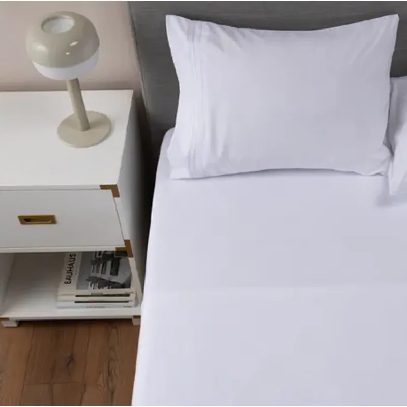 GENERICO - Sabana casatua soft ultra suave funda bordada 15 plaza color blanco