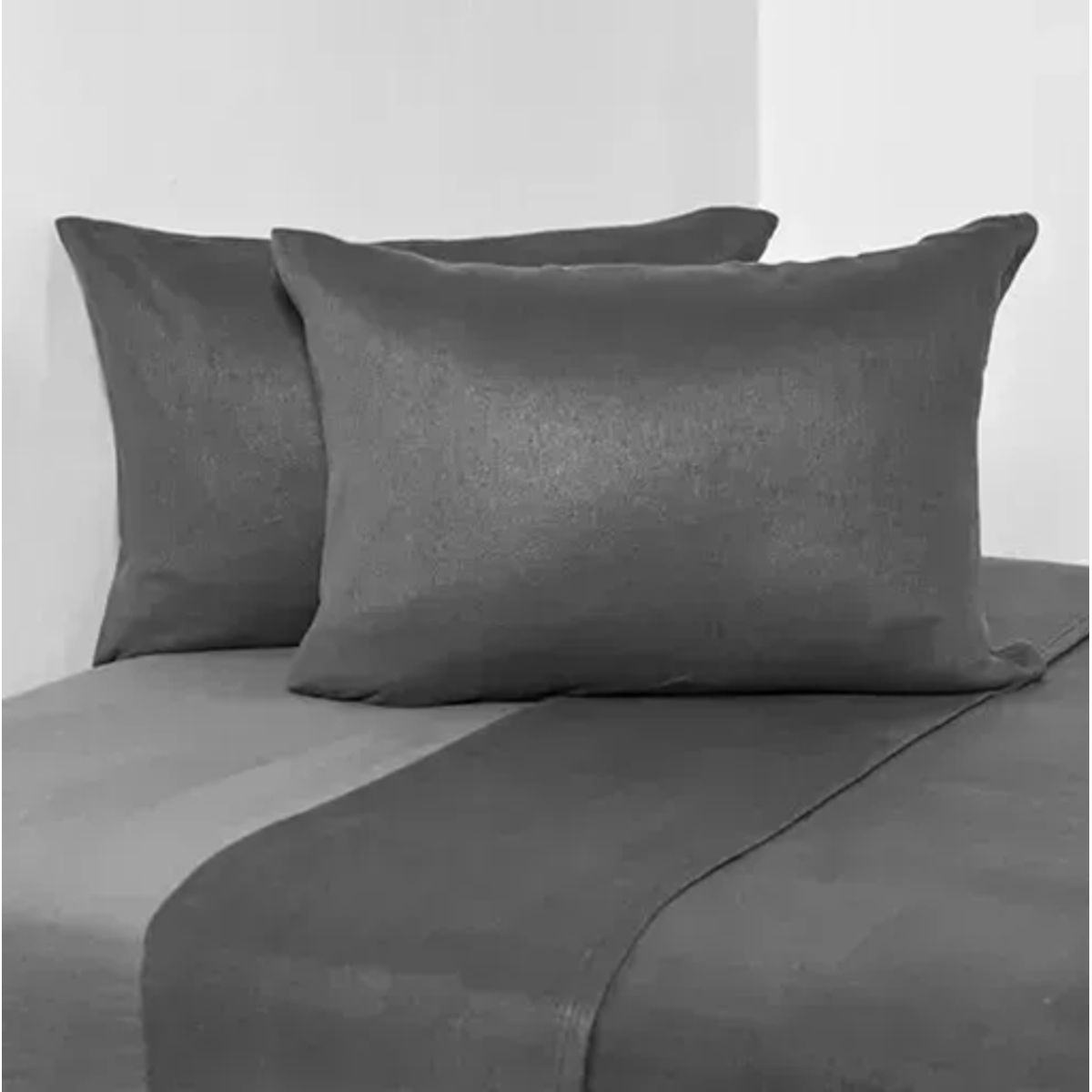 GENERICO - Sabana polar 2 plazas diseño liso color gris